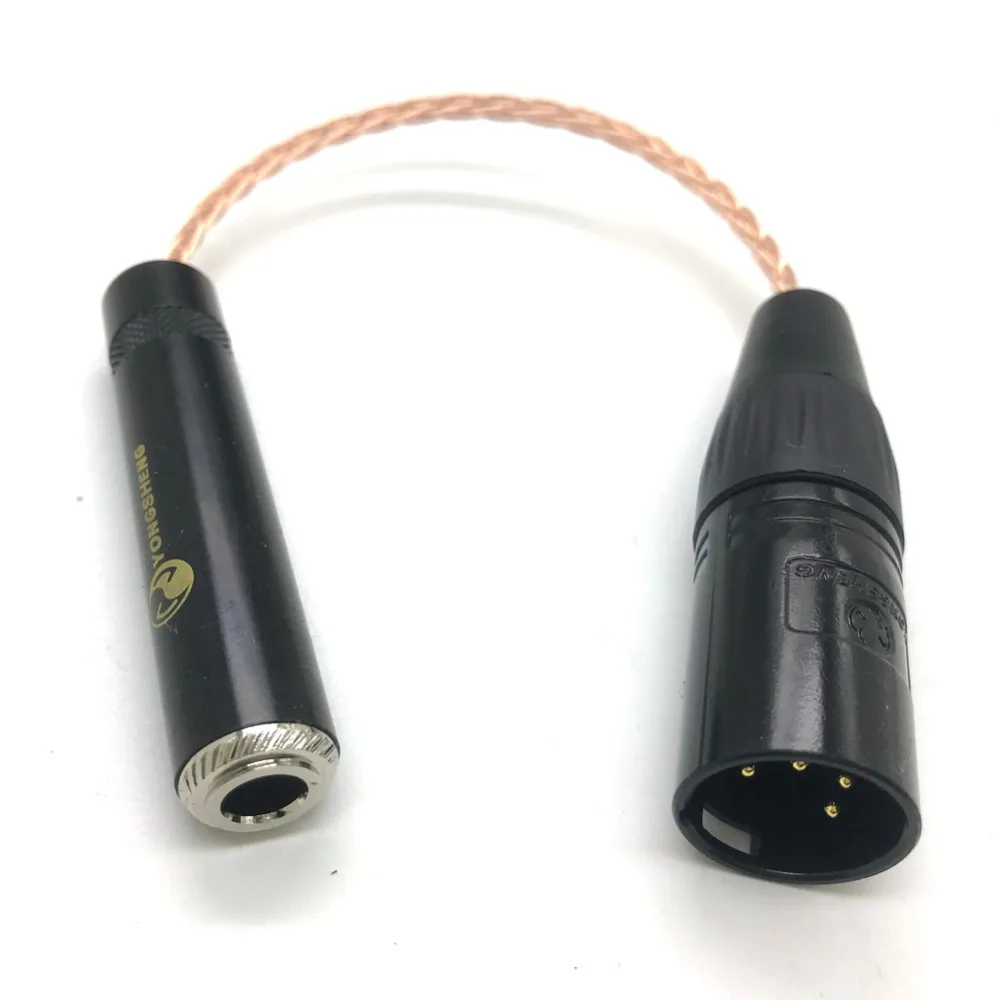 Brezplačna Dostava Haldane 10 CM 8 jeder Eno Crystal Bakra, 4-Pin XLR Moški Uravnotežene, da 6,35 mm 1/4 Ženski Audio Kabel