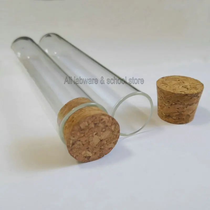 Brezplačna dostava lab 25x150mm stekla krog-dnu epruvete thickenss 1,5 mm malo posodo tehtnica s pluto