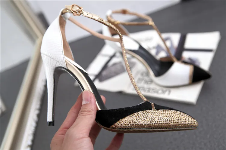Brezplačna dostava moda za ženske čevlje strappy točke toe stiletto visoke pete, črpalke, poročne poročni čevlji