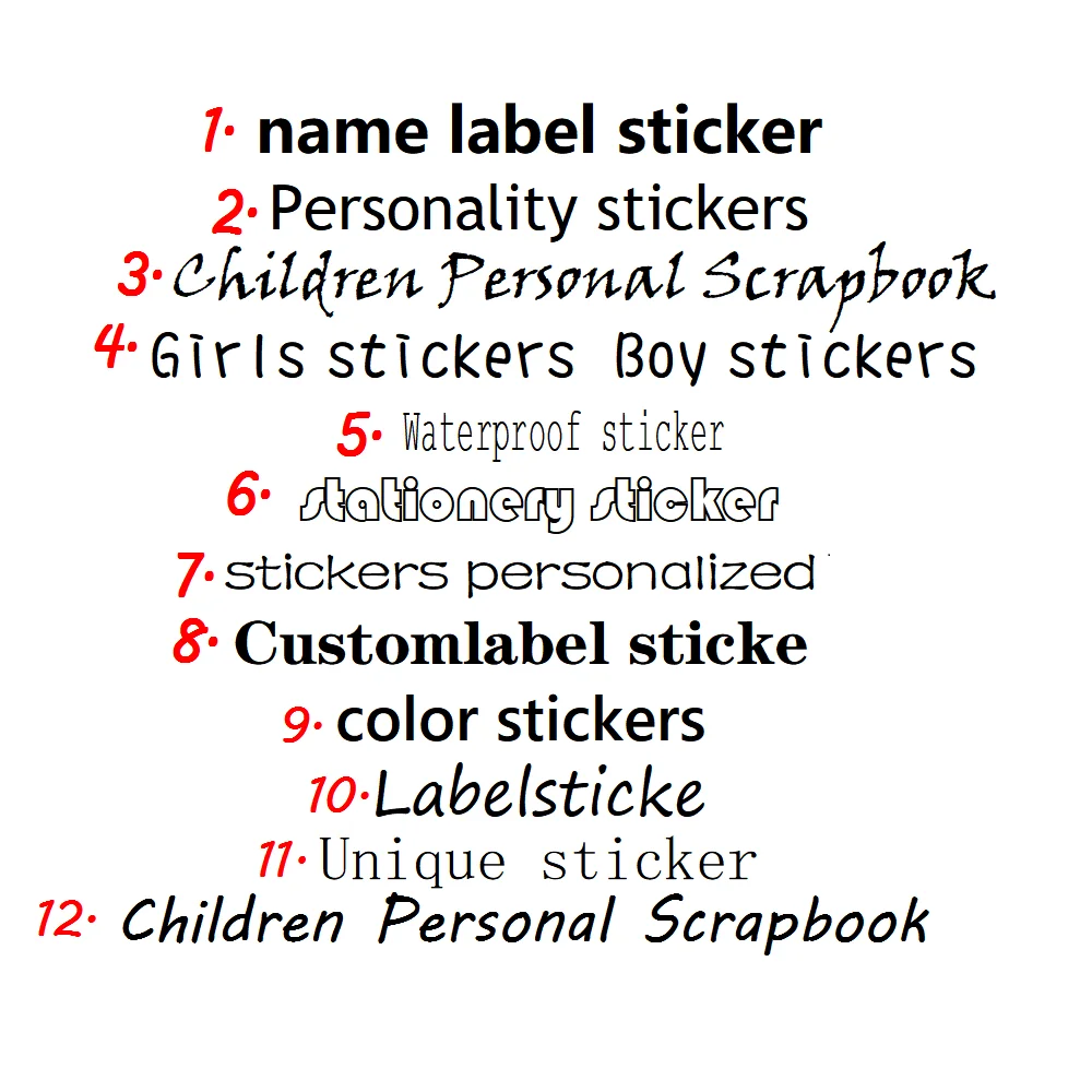 BREZPLAČNA DOSTAVA Risanka Ime Nalepke Vode, ki so Dokaz Decals Večbarvni Oznake Oznake Poslovne Nalepke Otrok Stickersmize Nalepka