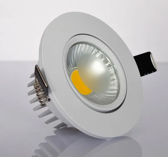 Brezplačna Dostava Super Svetla Dimmmable COB Led Stropna Luč, 7W/10W Potisnjeni Navzdol svetlobe z Voznikom AC85-265V Led Spot osvetlitev