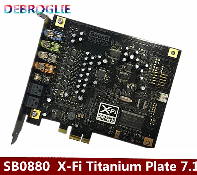 Brezplačni prevoz SB0880 Zvočno Kartico X-Fi Titanove Plošče 7.1 Igra PCI-E zvočne kartice
