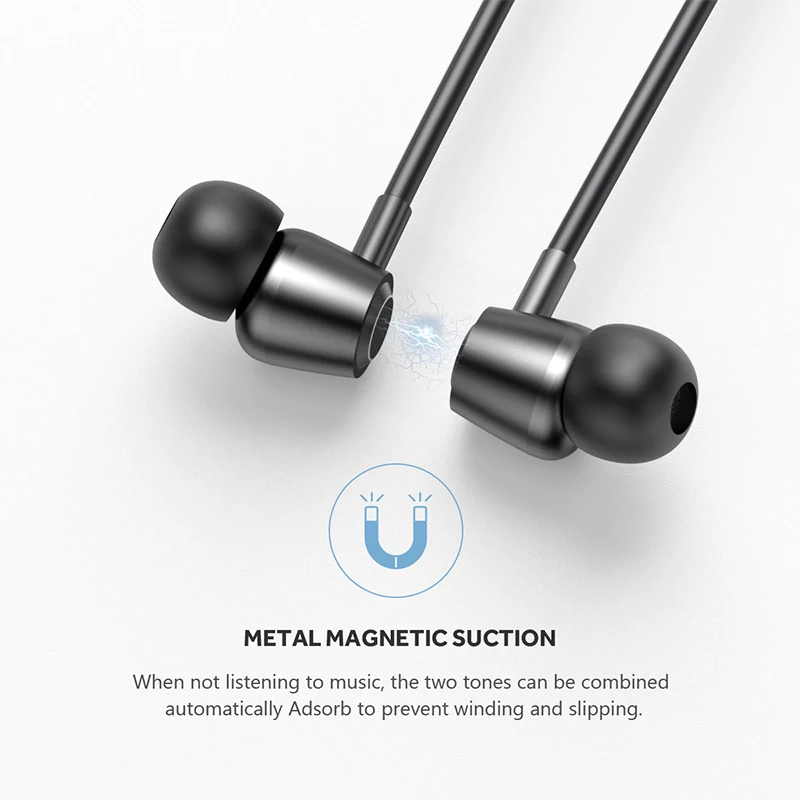 Brezžične Bluetooth Slušalke z Magnetnim Šport Teče Slušalke IPX5 Nepremočljiva Čepkov za zmanjšanje Hrupa Slušalke Super Bass Fone De