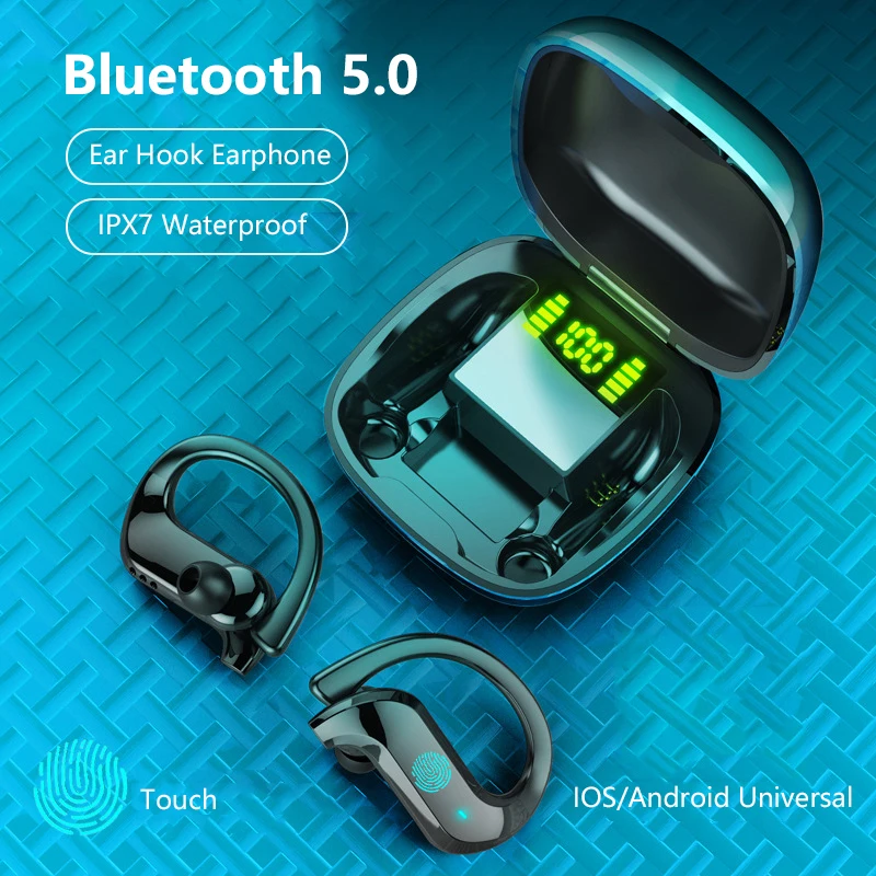 Brezžične Bluetooth Slušalke Športne Nepremočljiva Brezžične Slušalke Dotik za Nadzor Slušalke TWS Čepkov Slušalke Z Mikrofonom