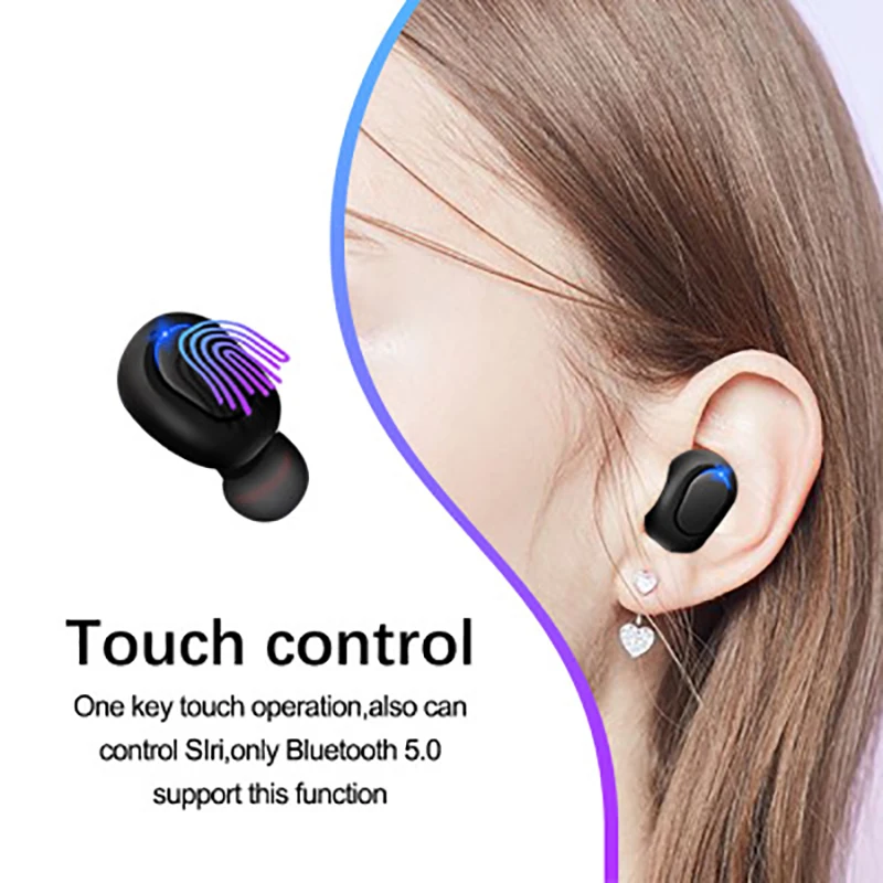 Brezžične Slušalke Bluetooth Slušalke TWS Touch Kontrole Z Mikrofonom Šport Slušalke Noise Cancel Mini Slušalke Slušalke