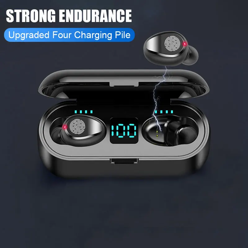 Brezžične Slušalke Bluetooth V5.0 Slušalke TWS Slušalke 5D Stereo Slušalke Čepkov LED Zaslon Mini Slušalke Za Pametni Telefon
