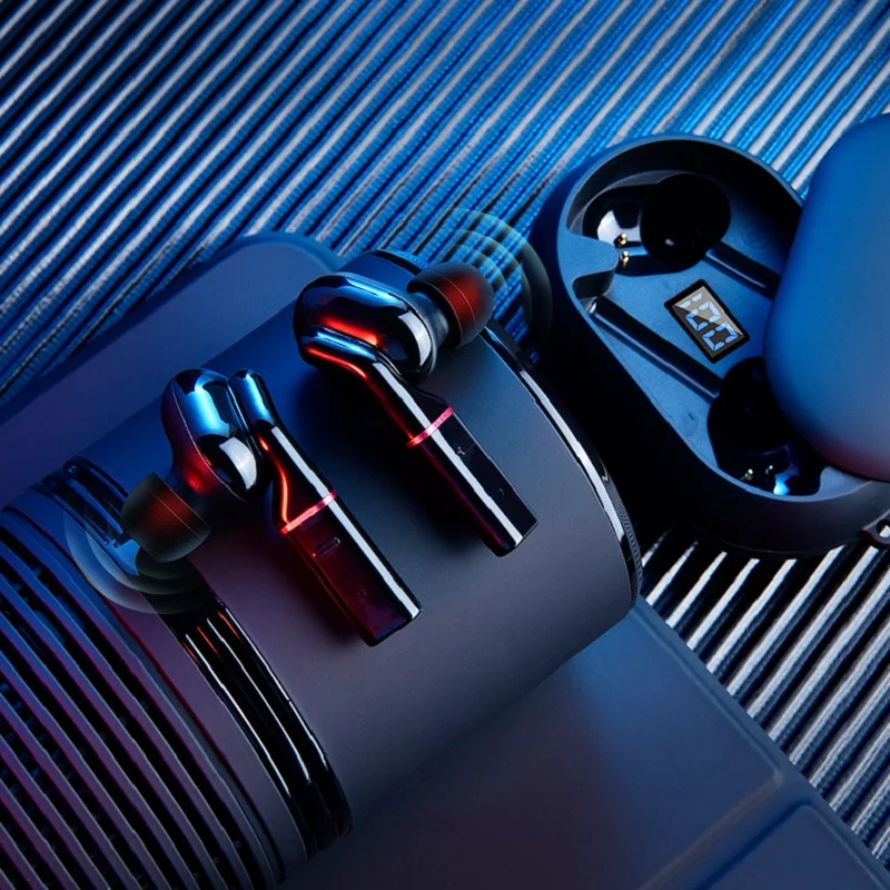 Brezžične Slušalke z Mikrofoni Gumb Nadzor Šport Vodotesne Slušalke 9D HiFi Stereo Čepkov TWS Bluetooth Slušalke