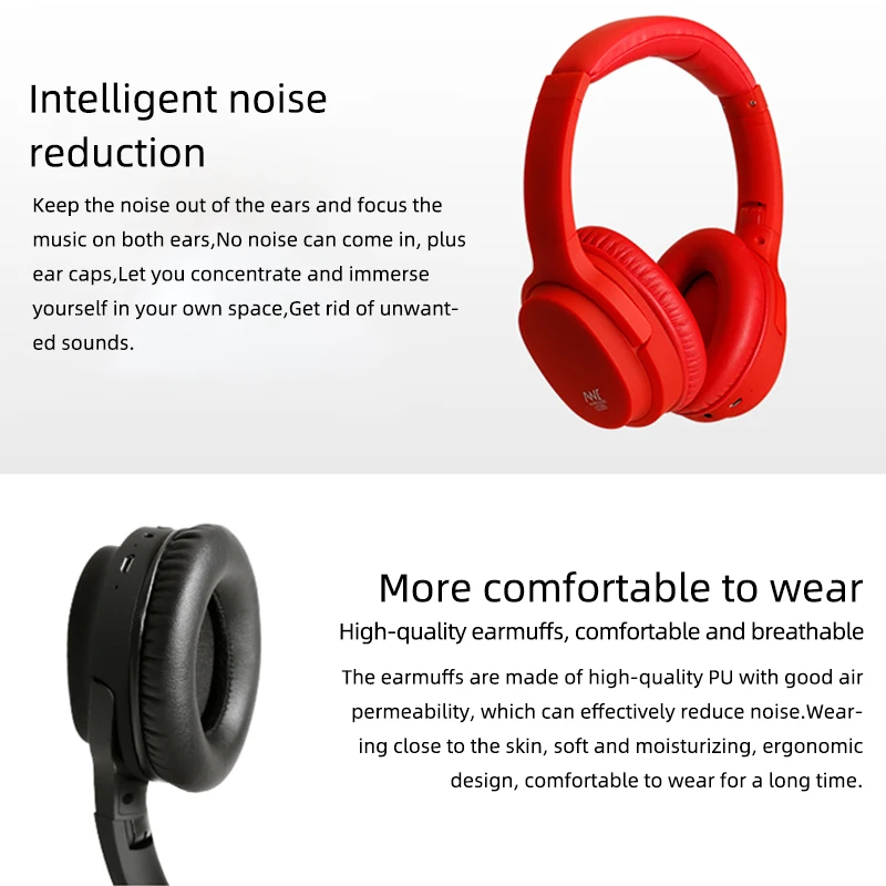 Brezžične Slušalke Z Mikrofonom, Bluetooth Brezžične Slušalke Brezžične+Žične Slušalke-USB Za Video Igre Mobilni Telefon