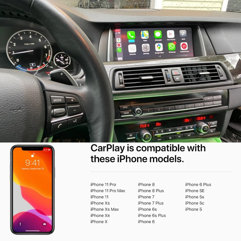 Brezžični Carplay Android auto vmesnik polje Za BMW F01 F10 F12 F15 F16 F20 F22 F25 F26 F30 F32 F48 NBT Sistem IOS MuItimedia