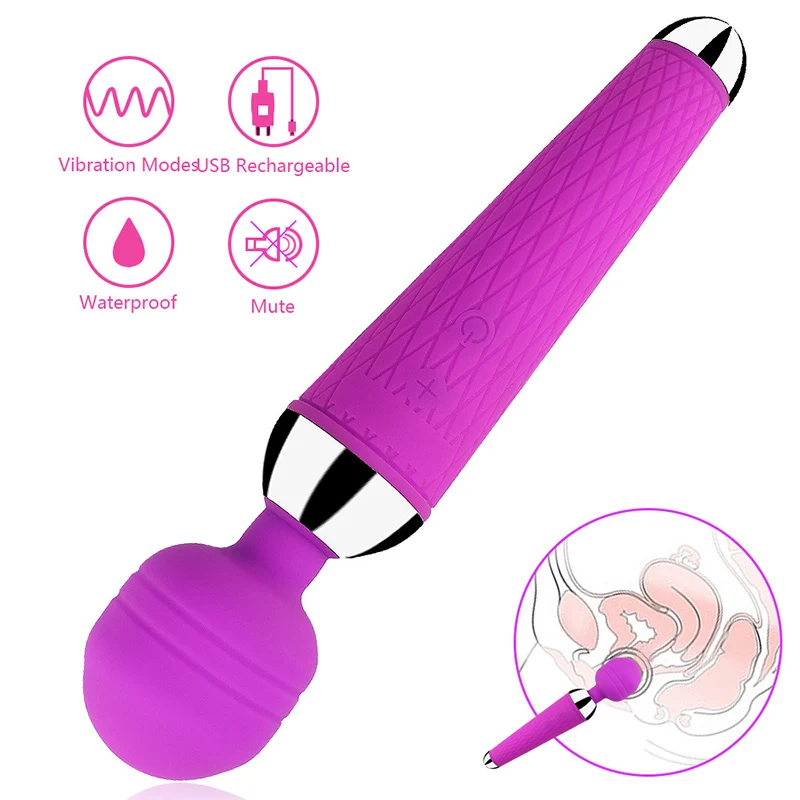 Brezžični Dildos AV Vibrator Čarobno Palico Za Ženske Klitoris Stimulator USB Polnilne Massager Sex Igrače Za Mišice Odraslih