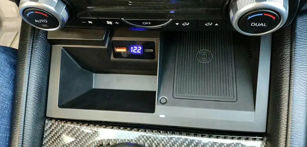 Brezžični Polnilnik QC3.0 Quickcharge USB Tip-C Plug & Play Brezžično Polnjenje Za 2017-2019 Mazda CX-5 CX5