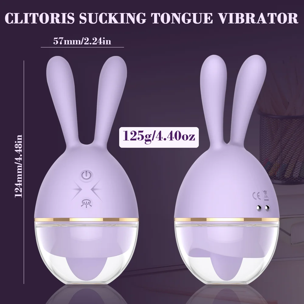 Brezžični Srčkan Zajec Jezika Lizati Bedak Vibrator za Ženske Nastavek Klitoris Vagine Stimulator Masaža Erotično Sex Igrače za Odrasle
