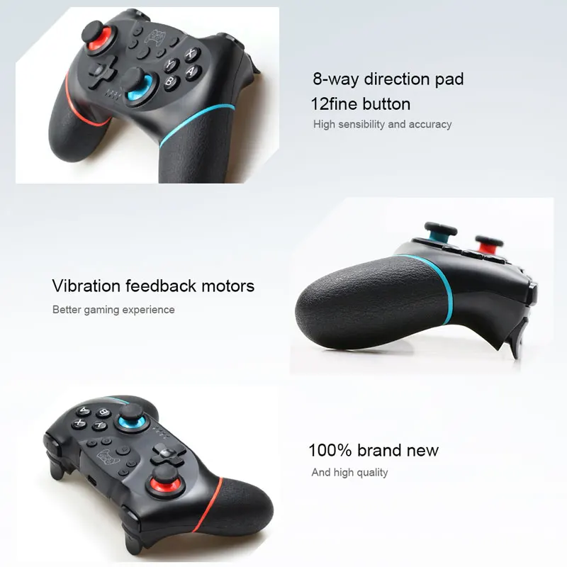 Brezžično-Bluetooth Gamepad Za Nintendo Stikalo Pro NS-Stikalo Pro Igra palčko Krmilnik Za Nintend Konzolo s 6-Osni Ročaj