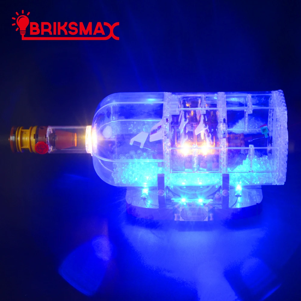 BriksMax Led Light Up Kit Za 21313 Ideje Serije Ladja V Steklenico