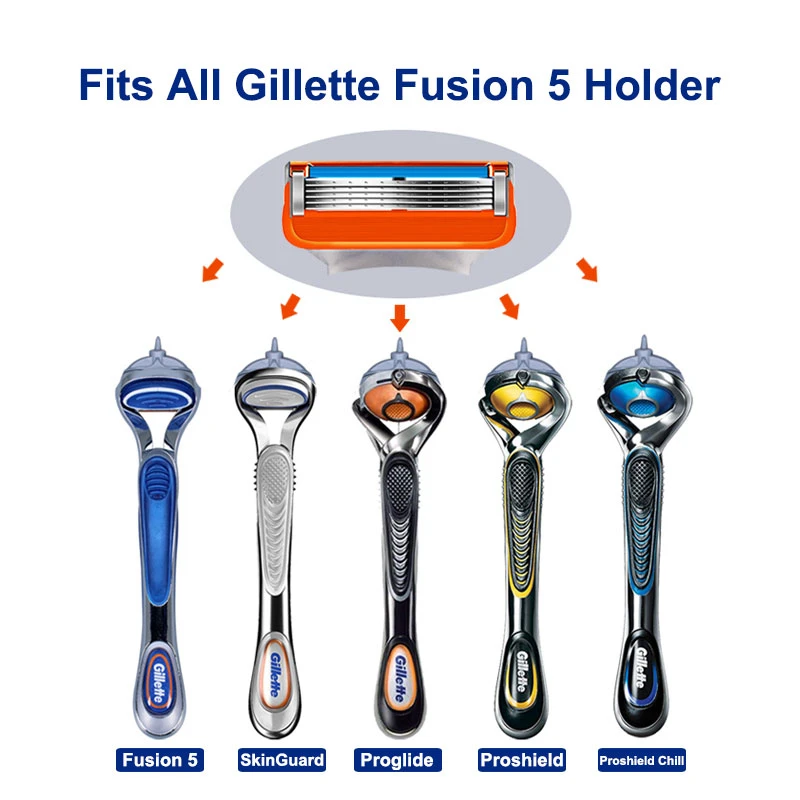 Britje Rezila Britev Primeru Za Gillette Fusion 5 Ročaj Varnost Britje Kasete Za Brado Obraz Brivnik Set Za Moške Zamenljiva Glava