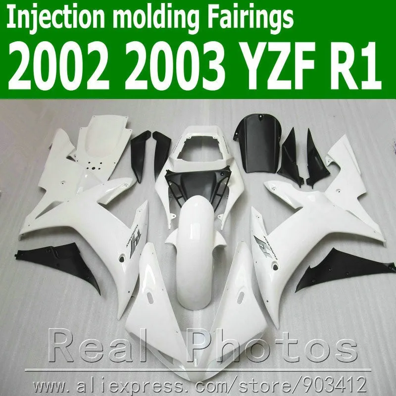 Brizganje fairings za YAMAHA R1 2002 2003 YZF R1 plastičnih oklep kit 02 03 matte black bodyworks nastavite JK45