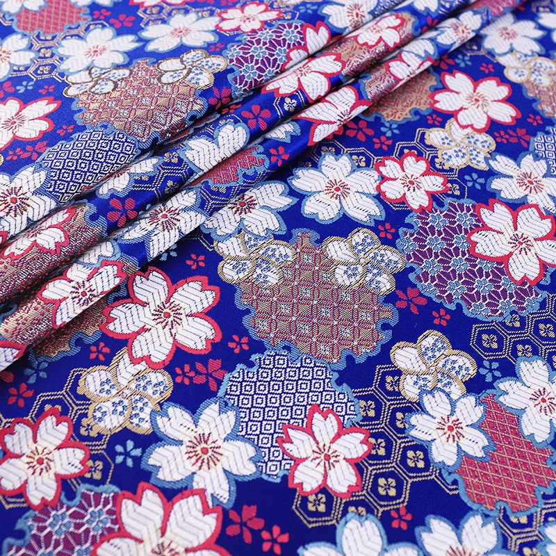 Brocade jacquardske vzorec tkanine cvet obleka cheongsam kimono šivalni material za DIY oblikovalci