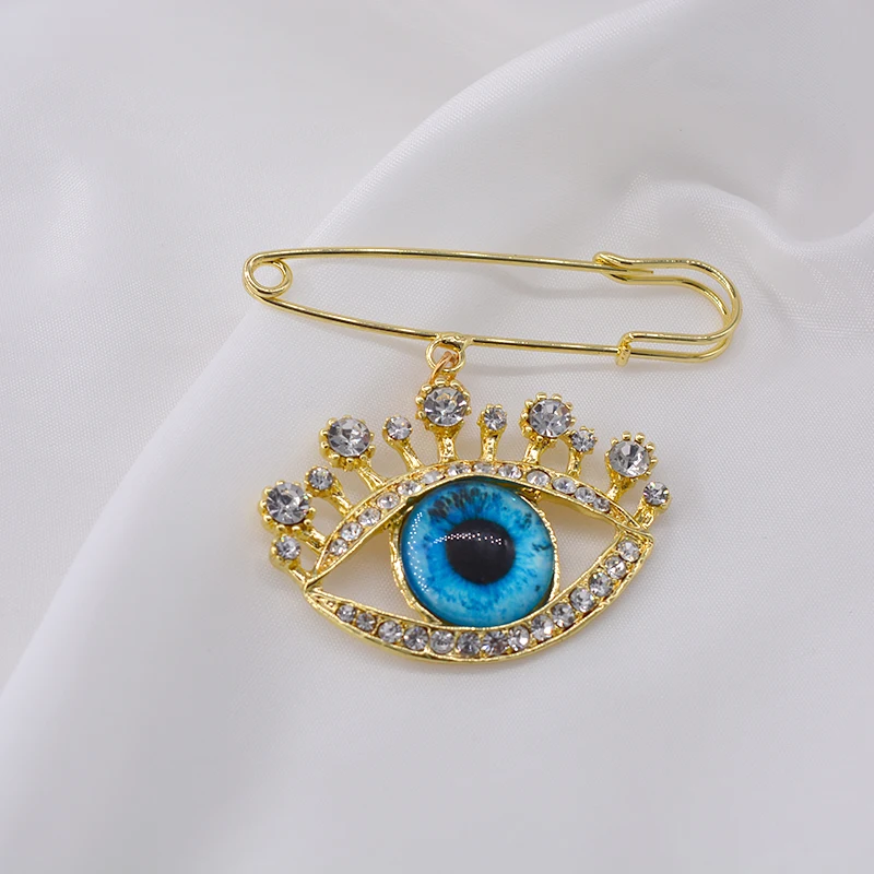 Broška zatiči Kristalno Broške Za ženske Oblačila Dekoracijo Lep Modni Nakit Modre Oči Trendy Broške Darila