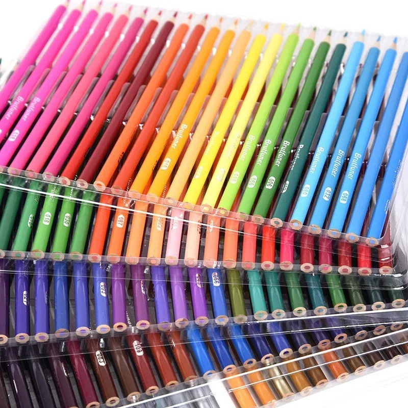 Brutfuner 160 Barve Visoke Kakovosti Mastno Barvne Svinčnike Nastavite Olje HB Risanje Skice Za Šolo Študent Darila ustvarjalce