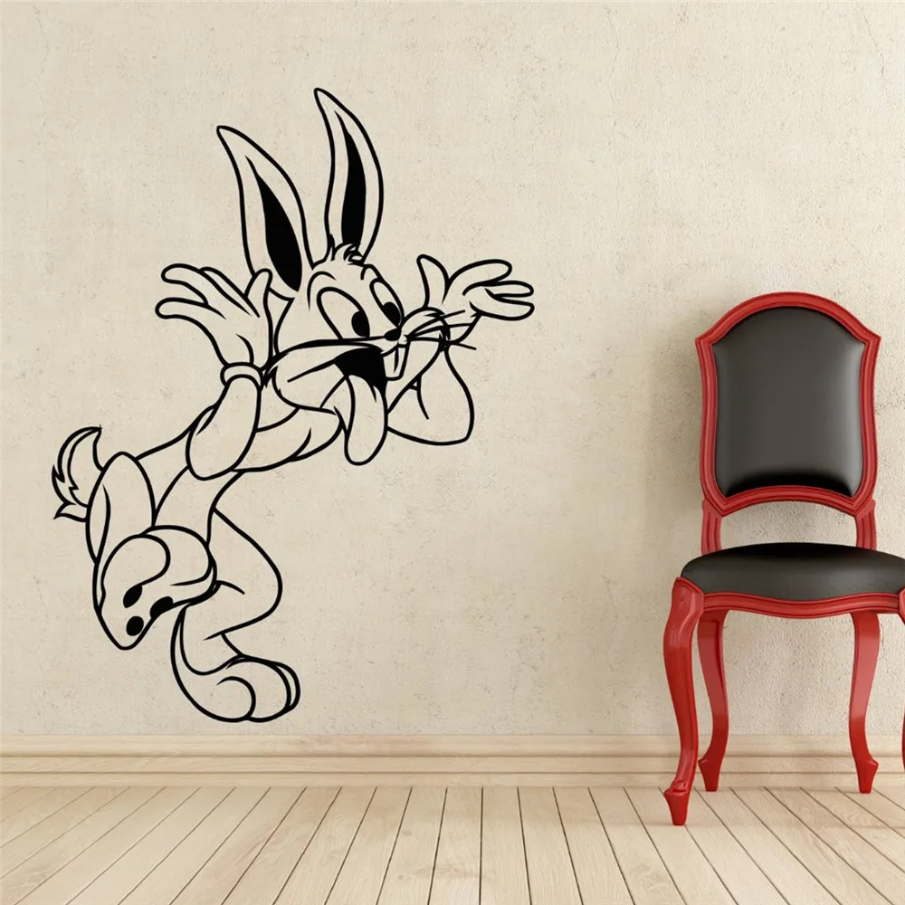 Bugs Bunny vinilna Looney Tunes Risanka, Vinilne Nalepke, Vrtec, dom dekoracijo Otroci Soba stenske nalepke #T221