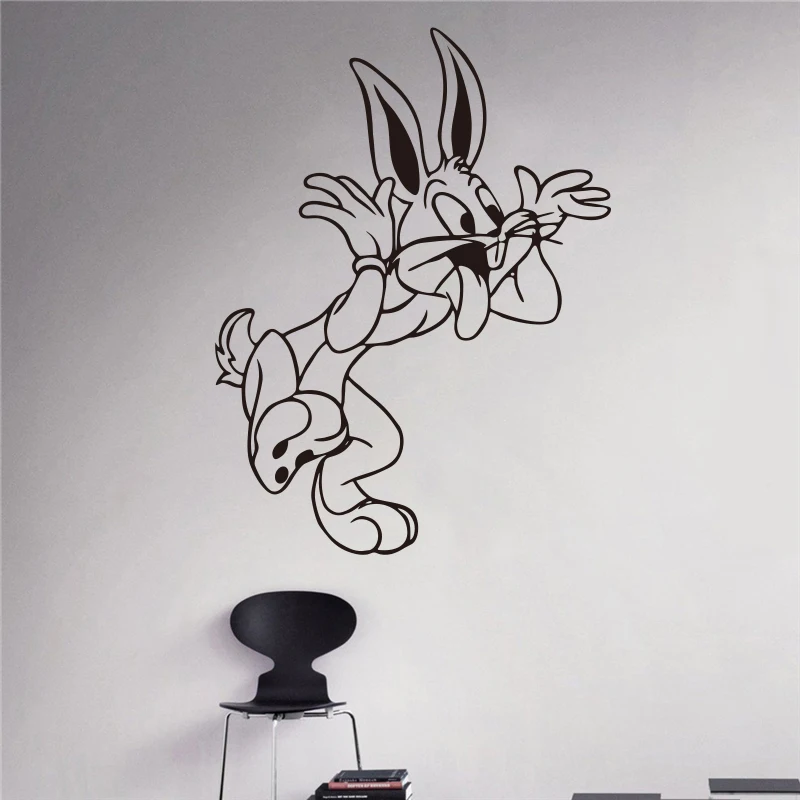 Bugs Bunny vinilna Looney Tunes Risanka, Vinilne Nalepke, Vrtec, dom dekoracijo Otroci Soba stenske nalepke #T221
