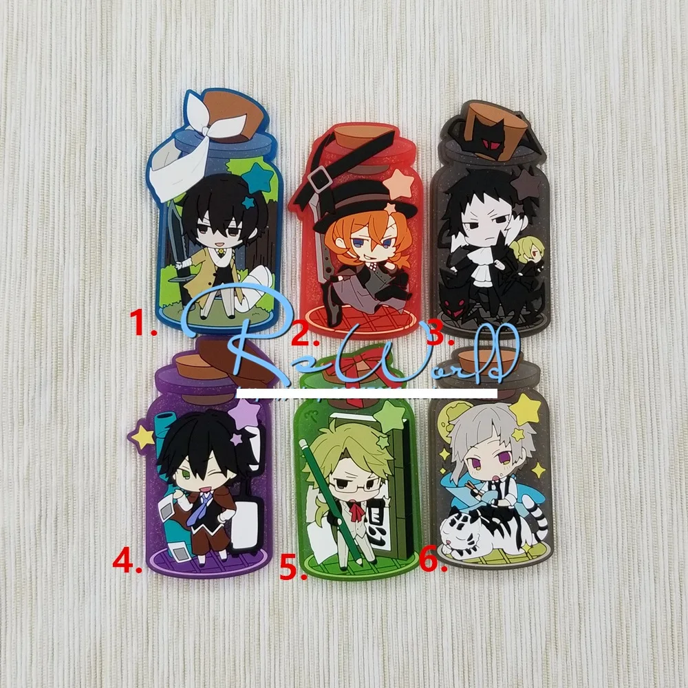 Bungo Potepuške Pse Anime keychain Dazai Osamu Atsushi Nakaji gume keychain trak/mobilni telefon čare/hladilnik magnet prilepite