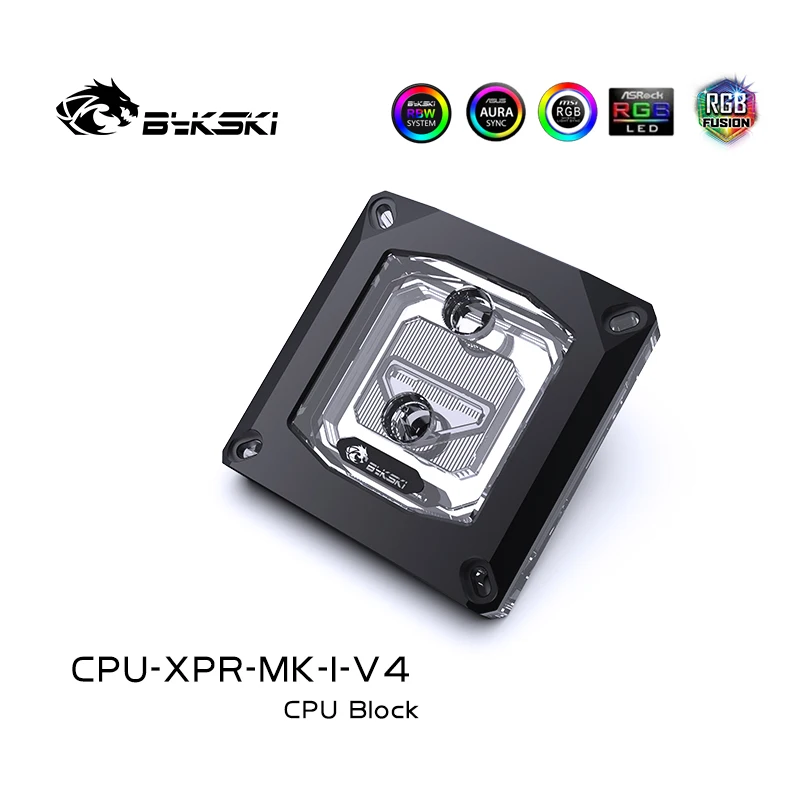 Bykski CPU-XPR-MK-I-V4 CPU Vode Blok za Intel 115X 1366 2011 2066 RBW(5V)/RGB(12V) vode, hladilnik, Tekočinsko Hlajenje