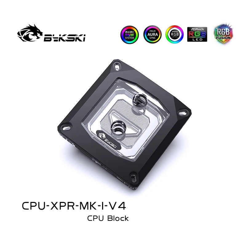 Bykski CPU-XPR-MK-I-V4 CPU Vode Blok za Intel 115X 1366 2011 2066 RBW(5V)/RGB(12V) vode, hladilnik, Tekočinsko Hlajenje