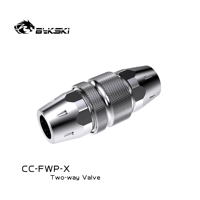 Bykski dvojni način ventil za vodo za po meri tekoče vode chiller, hitro vode, stop ventil, silver, black CC-FWP-X
