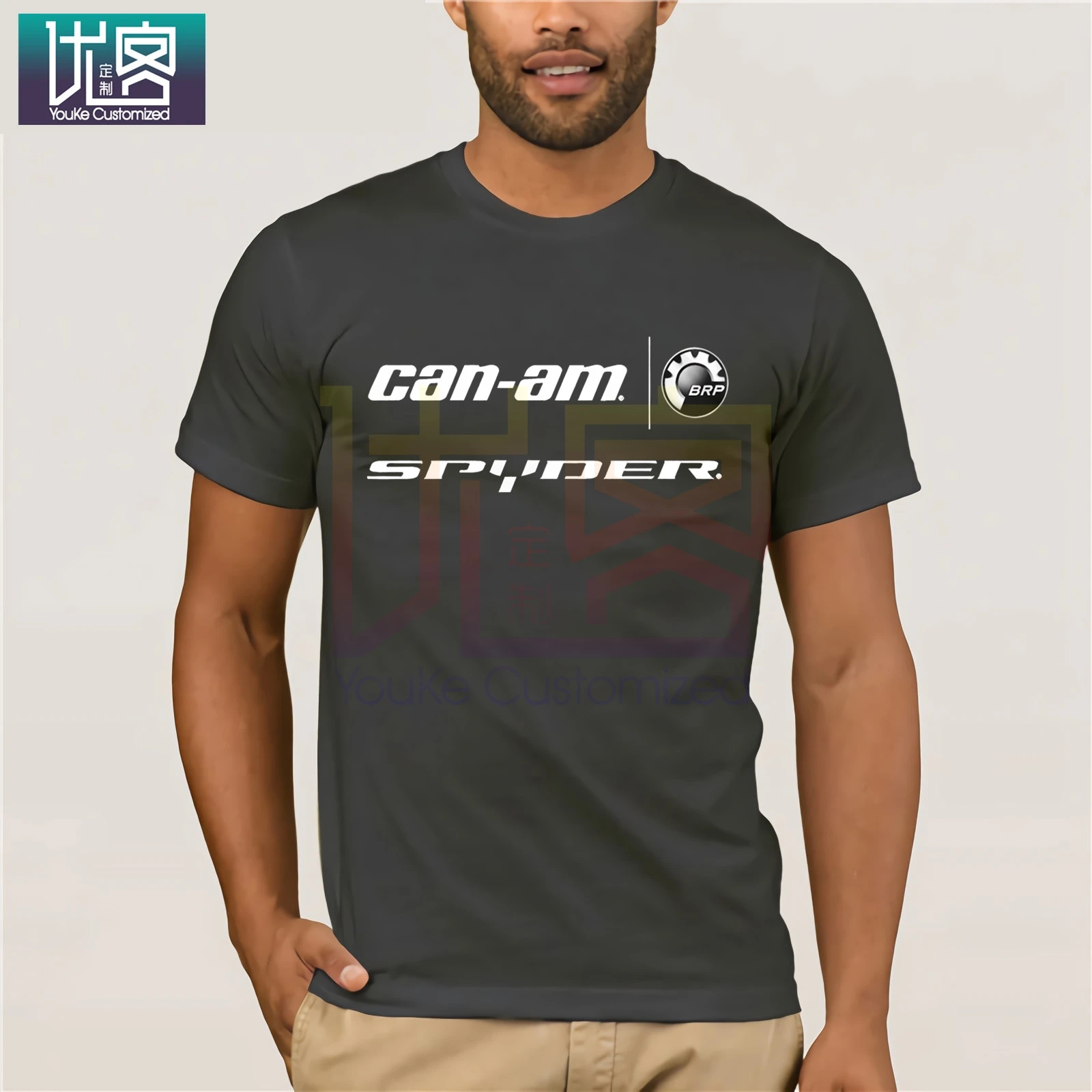 Can-Am Black Unisex T-Shirt Tees Srajce O Vratu Bombaž Tees Vrhovi Cotton Tee Shirt Prisotna Priložnostne Tees Bombaž Oblačila Majica S Kratkimi Rokavi