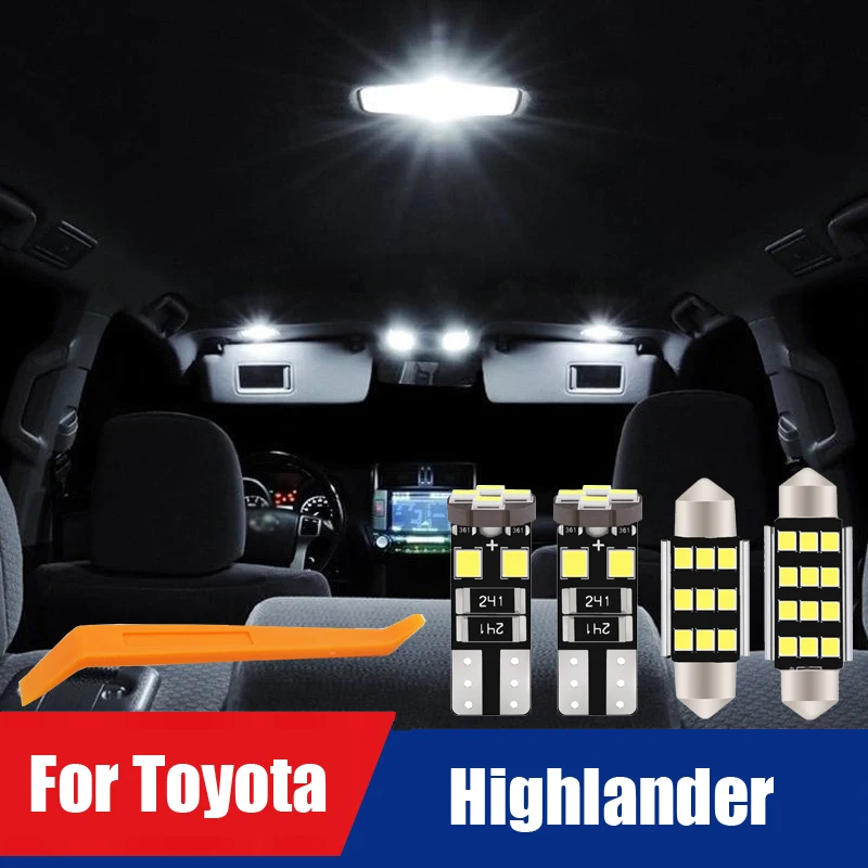 Canbus LED Za Toyota Highlander Kluger 2001-2020 Vozila Avto Strop Zemljevid Dome Trunk Žarnica Svetilka Notranje zadeve čitalnica Lahka Kit