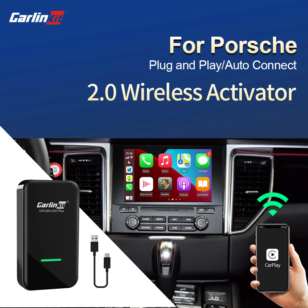 Carlinkit 2.0 CarPlay Brezžični Adapter za Porsche Panamera Cayenne Macan GT3-2020 Avto Igra Aktivator Carplay2Air USBDongle