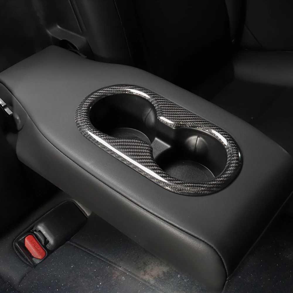 CarManGo Za Tesla Model 3 2017-2020 Avto Dodatki, Zadaj Držalo Plošča Pokrov Nalepke Okvir ABS Ogljikovih Notranje opreme