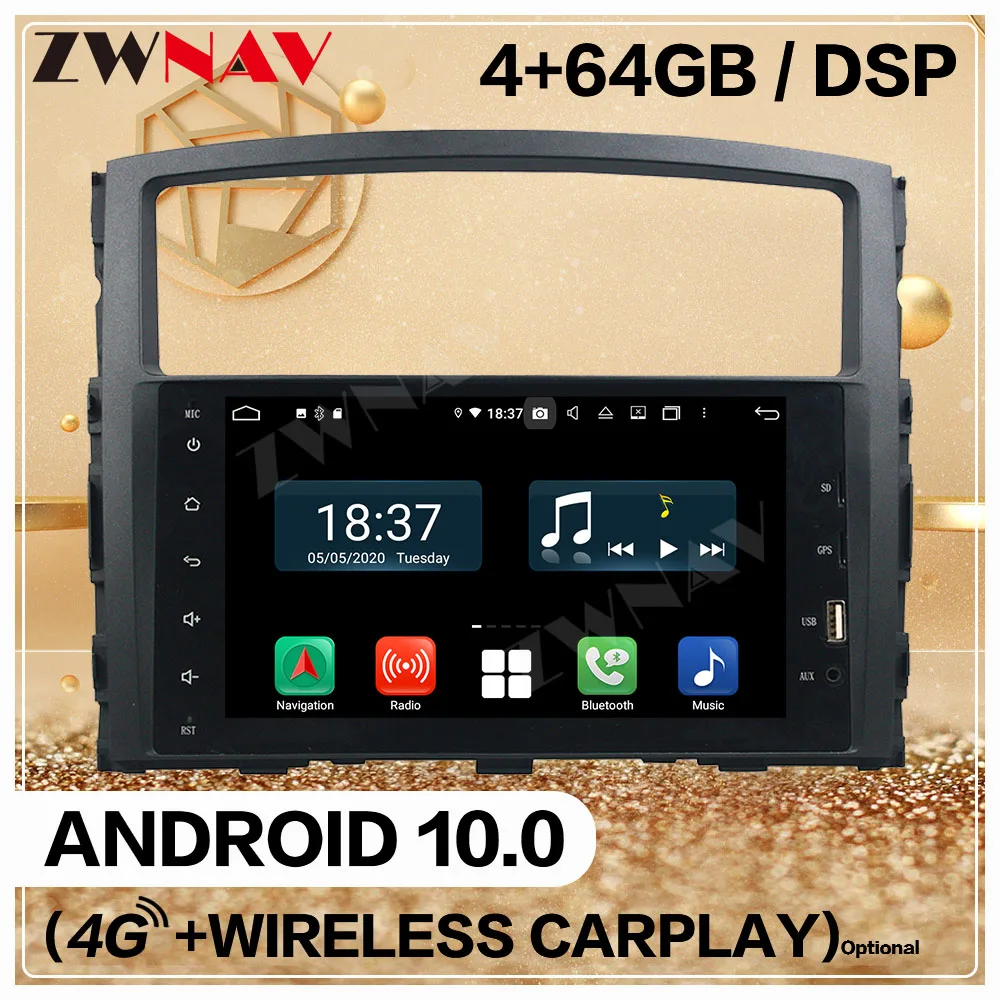 Carplay 4+128GB Za MITSUBISHI PAJERO 2006 2007 2008 2009 2010 2011 Android 10 Predvajalnik Avdio Radio, GPS Navi Vodja Enote Auto Stereo