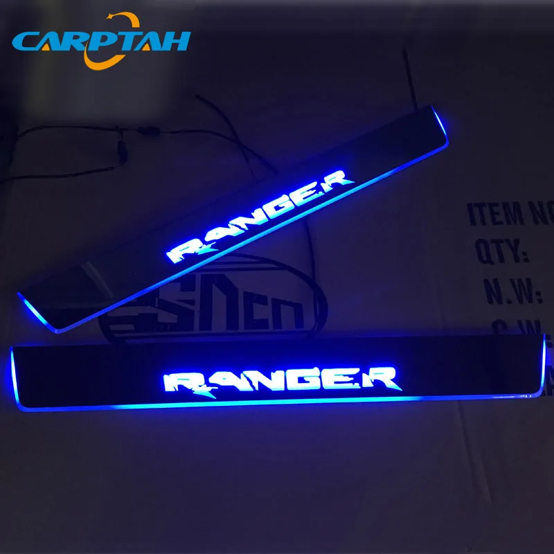 CARPTAH Trim Pedal Avto Zunanjost Deli LED Vrata Polico Izvažajo Ploščo Poti Dinamične Darkice luč Za Ford Ranger T7 T8 - 2019