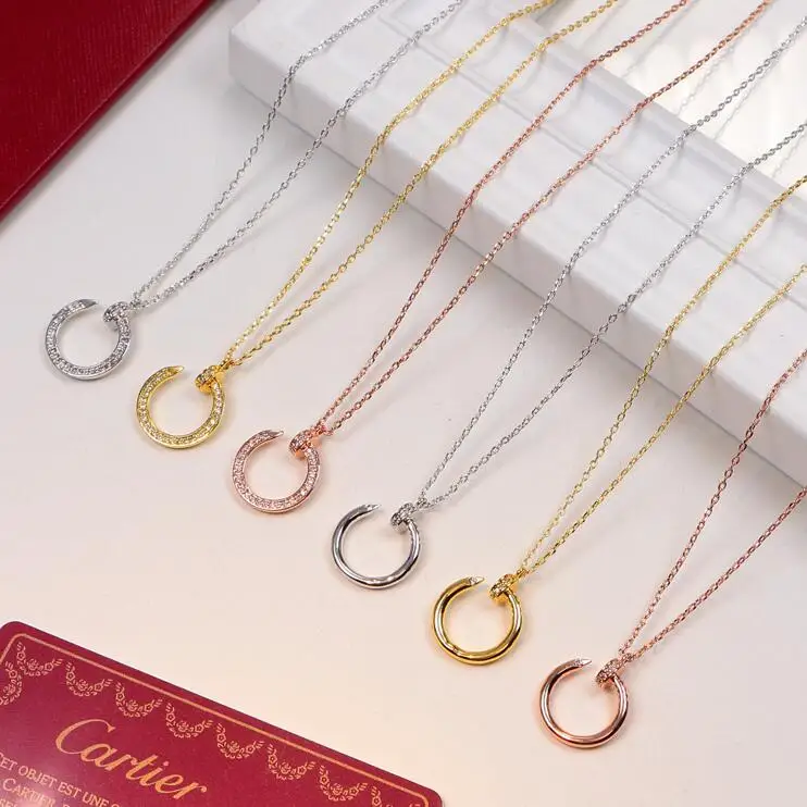 Cartier - vroče prodaje moške in ženske ljubezni ogrlica design klasičen modni diamant moški in ženska, ogrlico, obesek, 0028