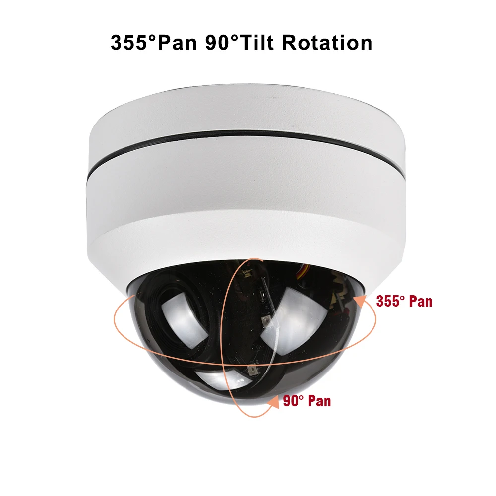 CCTV Varnost na Prostem AHD 1080P MINI Dome PTZ Kamere Pan Nagib 4X Zoom AHD TVI CVI CVBS 4IN1 2MP Dan Noč IR 50M IP66 Nepremočljiva