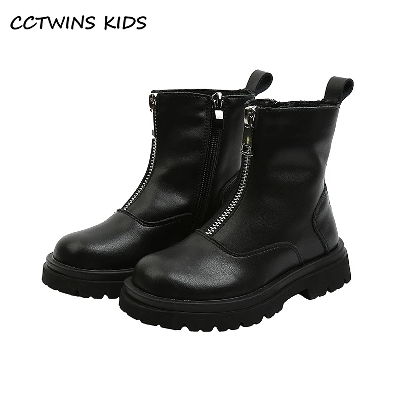 CCTWINS Otroci Škornji 2020 Jeseni Otroci Čevlji Modni Škornji Baby Čevlji Dekle blagovno Znamko Črni Škornji Fantje Pravega Usnja Čevlji FB1849