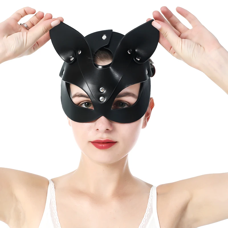 CEA Seksi Ženske Usnjene Maske Fetiš Polovico Obraza, Cosplay Mačka Masko Halloween Carnival Party Maškarada Pribor Gothic Maske