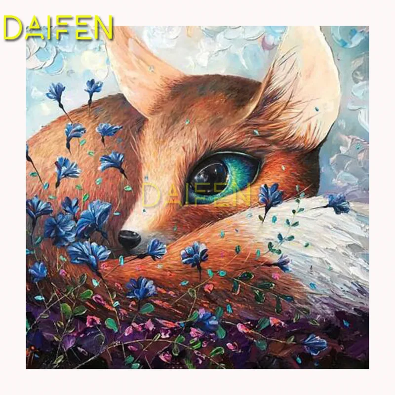 Celoten Kvadratni Diamond mozaik živali jelena modre oči cvet Poln Krog Diamond vezenje Navzkrižno šiv 5D DIY Diamond slikarstvo