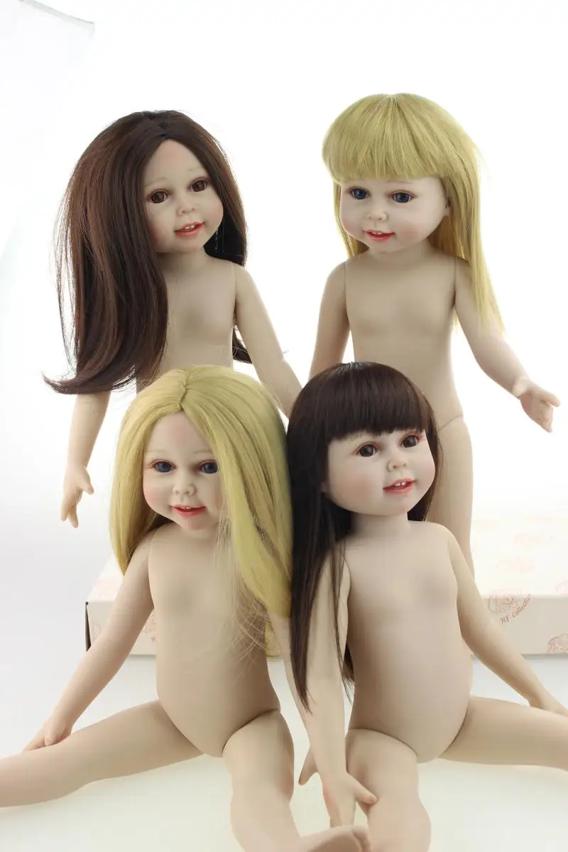 Celotno vinly prerojeni Ameriški baby doll realne Dekle 45 cm Dar punčko, ki so prerojeni otroške igrače obleko gor princesa Boneca Brinquedos