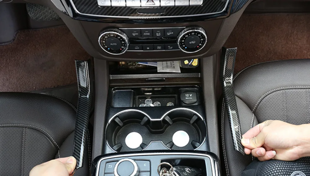 Center Tea Cup Strani Trakovi ABS Chrome Za Mercedes Benz GLE W166 Coupe C292 ML320 350 450 GL AMG GLS X166 2013-19 Avto Dodatki