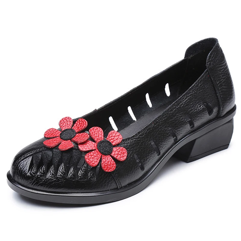 CEYANEAO2019 Ženske čevlje poletje nov modni ženski mehko usnje, usnjeni sandali ženska priložnostne udobno zdrsne na ženske shoesE1923