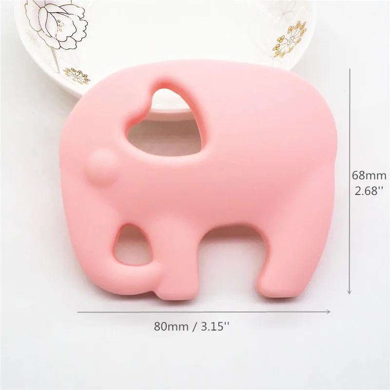 Chenkai 10PCS Silikonski Slon Teether BPA Free DIY Baby Tuš Cucla Lutke zdravstvene Nege Soother Senzorično Nakit Veselje