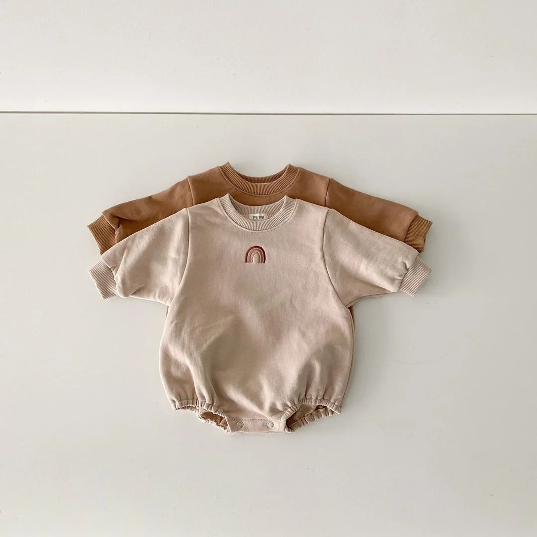 Chifuna 2020 Nove Zimske otroška Oblačila Baby Romper Mavrica Vezenje Romper Malčka Dekleta Obleko Baby Fantje Oblačila