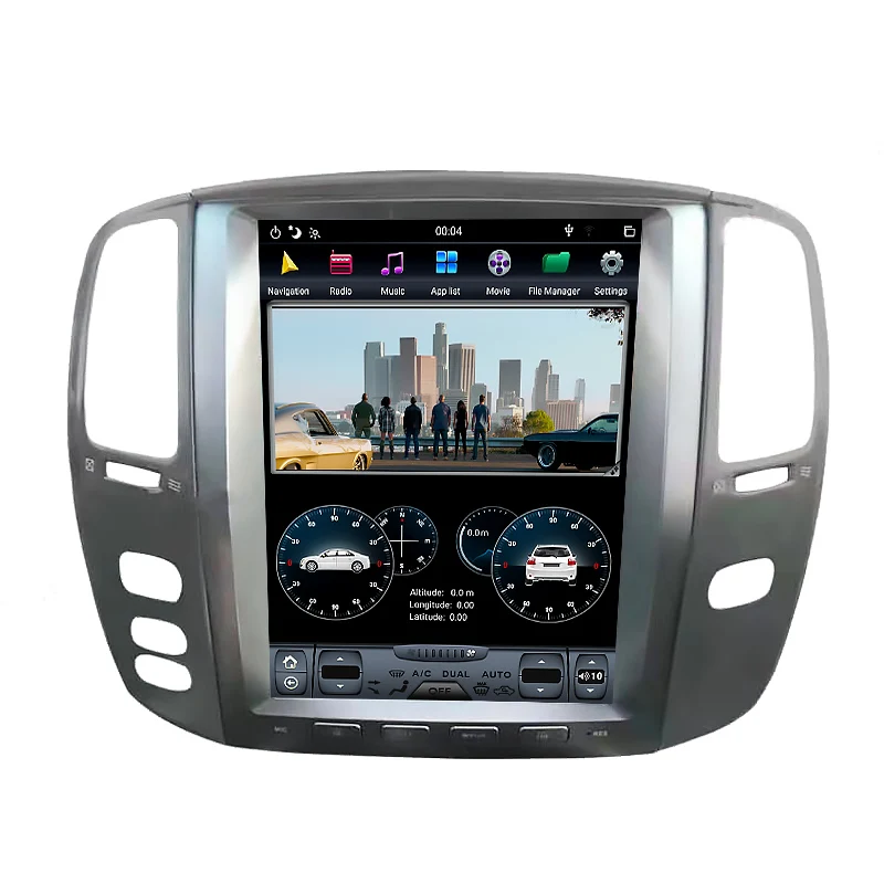 ChoGath 12.1 Palca Avto Multimedijski Predvajalnik navpično zaslon Android 7.1 avto radio, GPS Navigacija za Lexus LX470/LC100 2003-2007