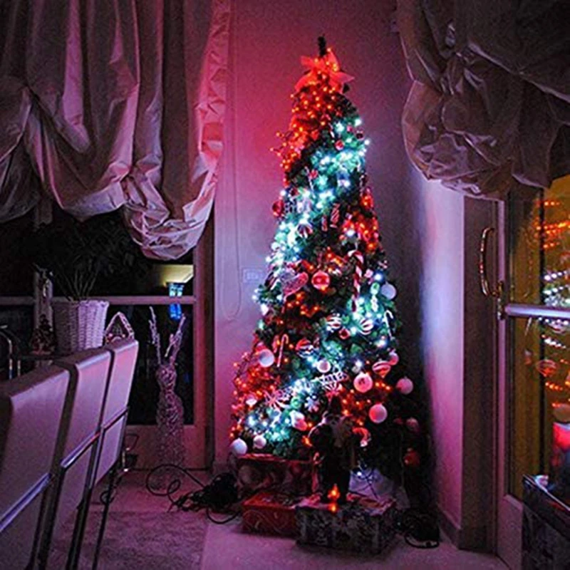 Christmas Tree Okraski Svetlobe Smart Meri Niz LED Luči Telefon App Nadzor Svetlobe Za Božič Vrtno zabavo, Poroko Dekor