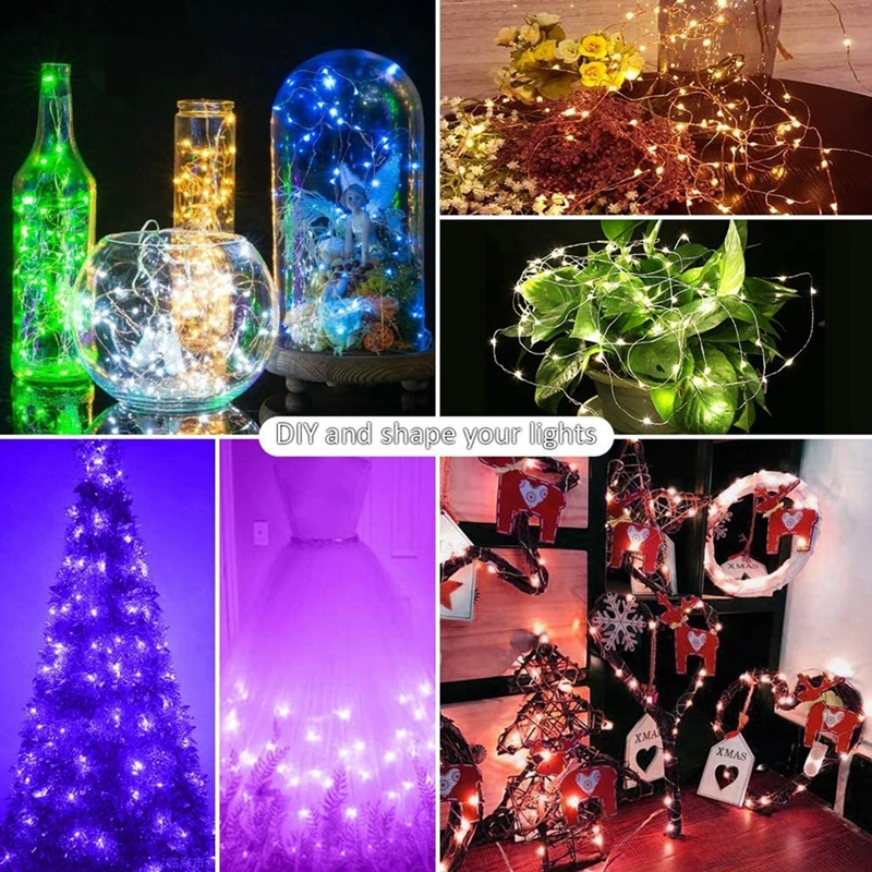 Christmas Tree Okraski Svetlobe Smart Meri Niz LED Luči Telefon App Nadzor Svetlobe Za Božič Vrtno zabavo, Poroko Dekor