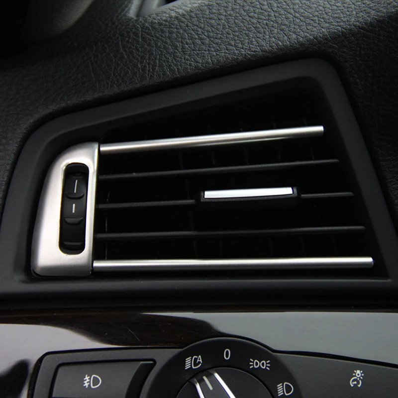 Chrome klimatska naprava vent okvir pokrova trim notranje zadeve sequins izstopu zraka plošča dekorativni trak 3D nalepke za BMW f10 serije 5