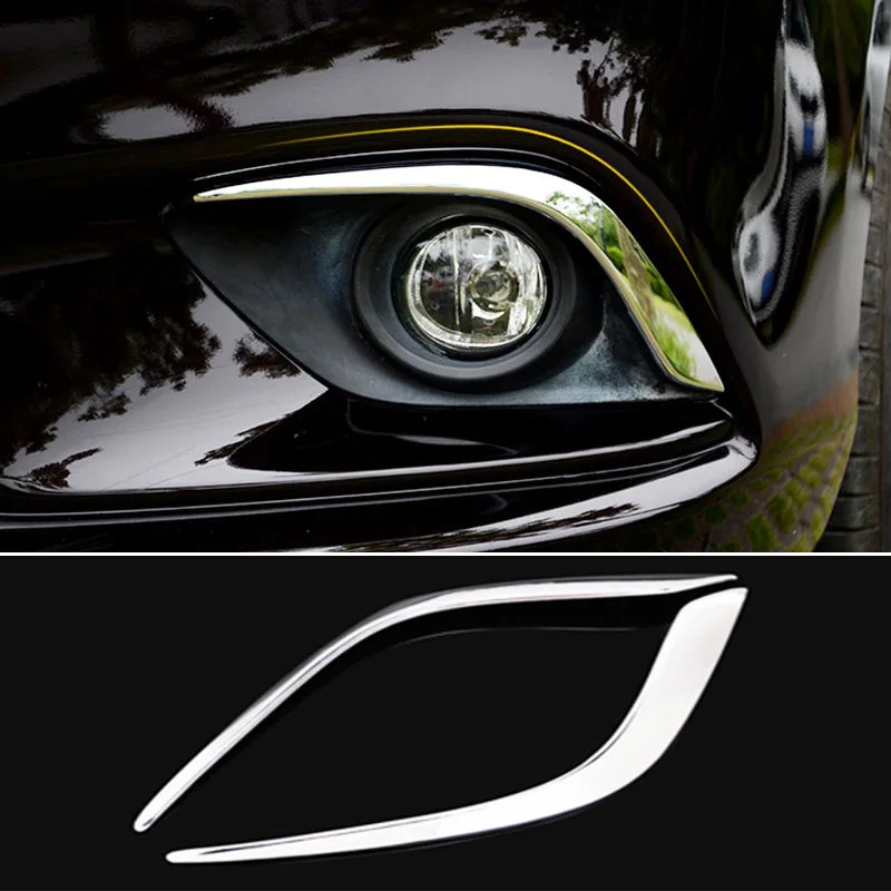 Chrome Luči za Meglo Pokrov Prednji Lučka Trim Srebro 2pcs Par Zamenjava Opreme Zamenja Za Mazda 6 Atenza Gj
